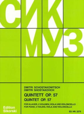 Quintett, Op. 57 Score and Parts 蕭斯塔科維契‧德米特里 鋼琴五重奏 | 小雅音樂 Hsiaoya Music