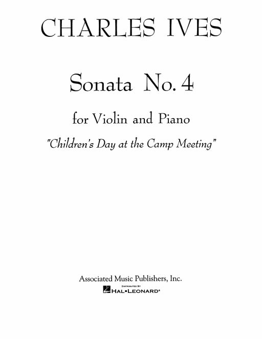 Sonata No. 4: Childrens Day at the Camp Meeting Violin and Piano 奏鳴曲 小提琴 鋼琴 | 小雅音樂 Hsiaoya Music