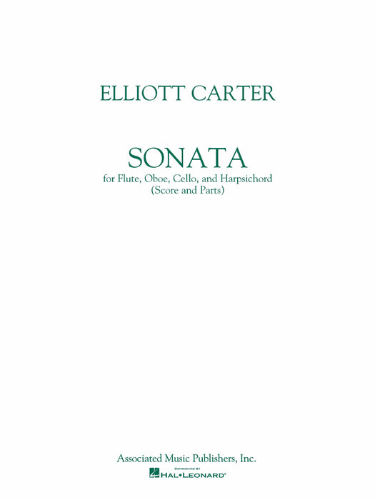 Sonata (1952) for Flute, Oboe, Cello and Harpsichord Score and Parts 卡特 奏鳴曲 長笛 雙簧管 大提琴 大鍵琴 | 小雅音樂 Hsiaoya Music