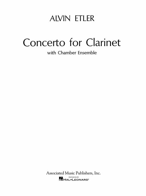 Concerto for Clarinet and Chamber Ensemble (1962) Full Score 協奏曲 豎笛 大總譜 | 小雅音樂 Hsiaoya Music