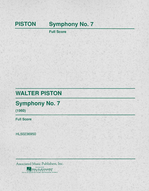 Symphony No. 7 (1960) Full Score 皮斯頓 交響曲 大總譜 | 小雅音樂 Hsiaoya Music