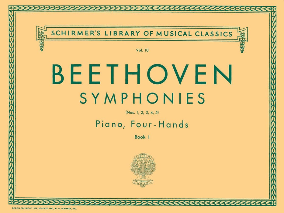 Symphonies - Book 1 (1-5) Schirmer Library of Classics Volume 10 Piano Duet 貝多芬 四手聯彈 | 小雅音樂 Hsiaoya Music