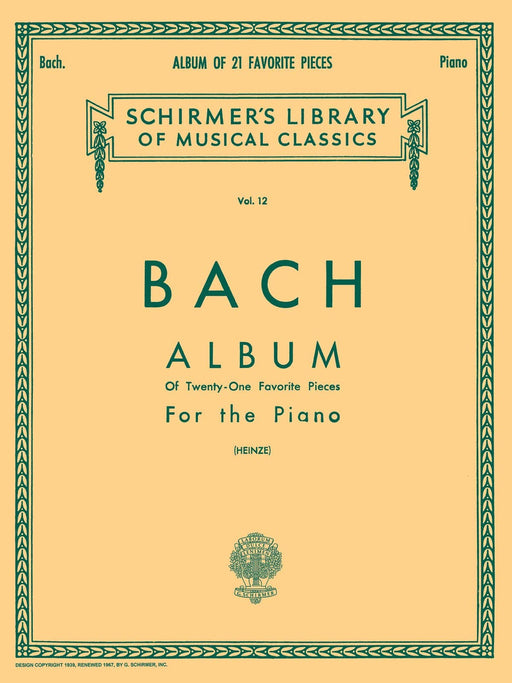 Album (21 Favorite Pieces) Schirmer Library of Classics Volume 12 Piano Solo 巴赫約翰‧瑟巴斯提安 小品 鋼琴 獨奏 | 小雅音樂 Hsiaoya Music