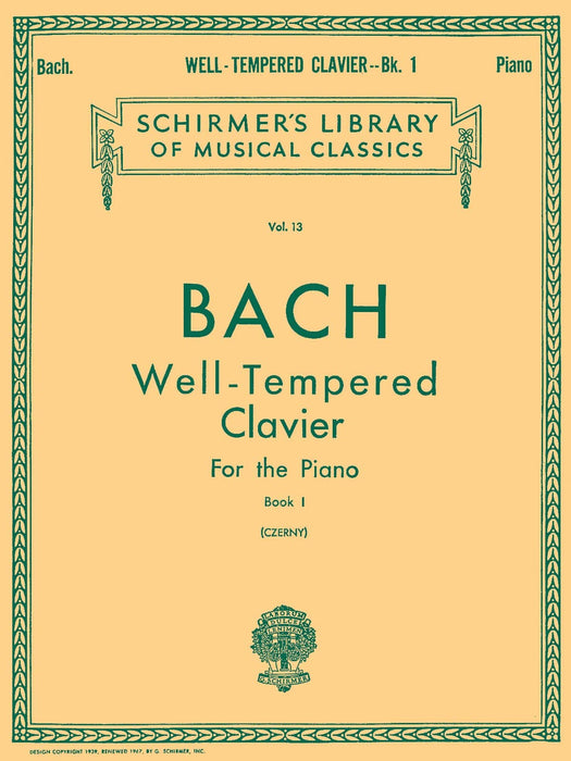 Well Tempered Clavier - Book 1 Schirmer Library of Classics Volume 13 Piano Solo 巴赫約翰‧瑟巴斯提安 平均律 鋼琴 獨奏 | 小雅音樂 Hsiaoya Music