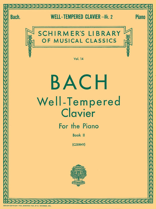 Well Tempered Clavier - Book 2 Schirmer Library of Classics Volume 14 Piano Solo 巴赫約翰‧瑟巴斯提安 平均律 鋼琴 獨奏 | 小雅音樂 Hsiaoya Music
