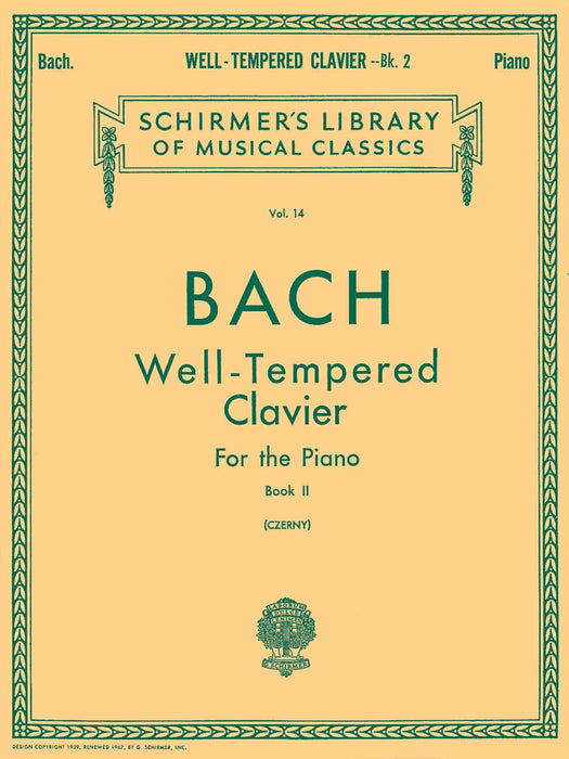 Well Tempered Clavier - Book 2 Schirmer Library of Classics Volume 14 Piano Solo 巴赫約翰‧瑟巴斯提安 平均律 鋼琴 獨奏 | 小雅音樂 Hsiaoya Music