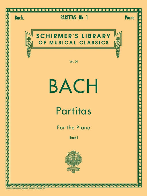 Partitas - Book 1 Schirmer Library of Classics Volume 20 Piano Solo 巴赫約翰‧瑟巴斯提安 組曲 鋼琴 獨奏 | 小雅音樂 Hsiaoya Music