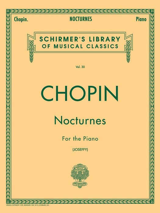 Nocturnes Schirmer Library of Classics Volume 30 Piano Solo 蕭邦 夜曲 鋼琴 獨奏 | 小雅音樂 Hsiaoya Music