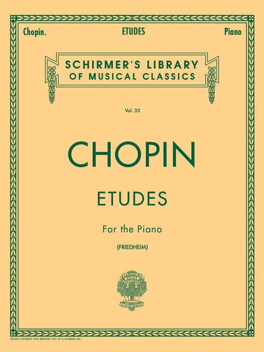 Etudes Schirmer Library of Classics Volume 33 Piano Solo 蕭邦 練習曲 鋼琴 獨奏 | 小雅音樂 Hsiaoya Music