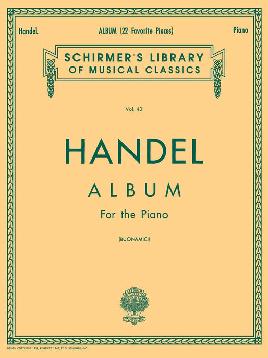 Album (22 Favorite Pieces) Schirmer Library of Classics Volume 43 Piano Solo 小品 鋼琴 獨奏 | 小雅音樂 Hsiaoya Music