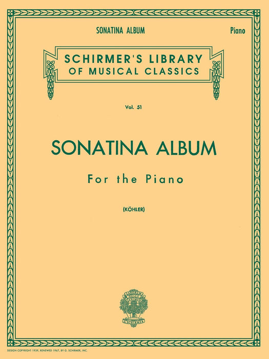 Sonatina Album Schirmer Library of Classics Volume 51 Piano Solo 小奏鳴曲 鋼琴 獨奏 | 小雅音樂 Hsiaoya Music
