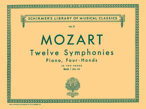 12 Symphonies - Book 1: Nos. 1-6 Schirmer Library of Classics Volume 71 Piano Duet 莫札特 四手聯彈 | 小雅音樂 Hsiaoya Music