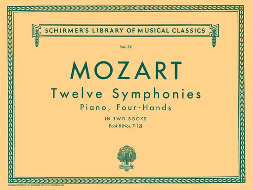 12 Symphonies - Book 2: Nos. 7-12 Schirmer Library of Classics Volume 72 Piano Duet 莫札特 四手聯彈 | 小雅音樂 Hsiaoya Music