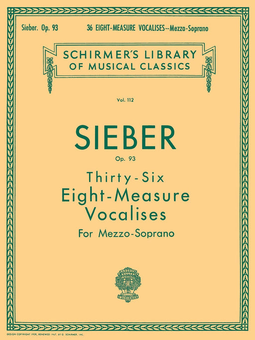 36 Eight-Measure Vocalises, Op. 93 Schirmer Library of Classics Volume 112 | 小雅音樂 Hsiaoya Music