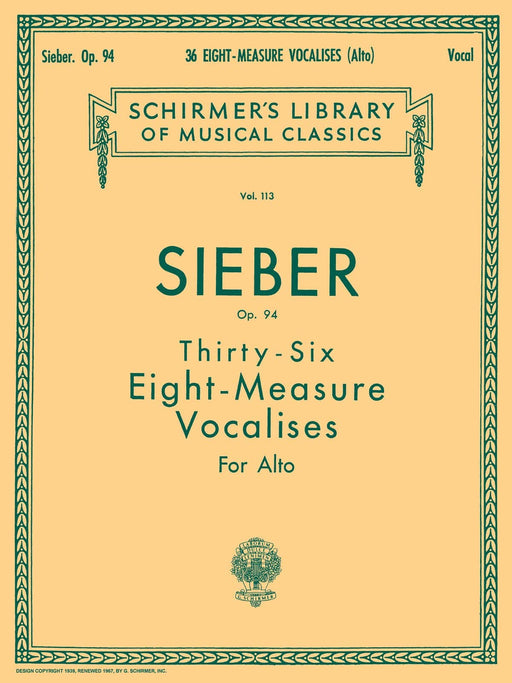 36 Eight-Measure Vocalises, Op. 94 Schirmer Library of Classics Volume 113 | 小雅音樂 Hsiaoya Music
