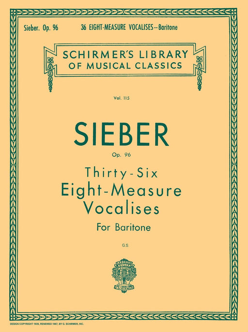 36 Eight-Measure Vocalises, Op. 96 Schirmer Library of Classics Volume 115 | 小雅音樂 Hsiaoya Music