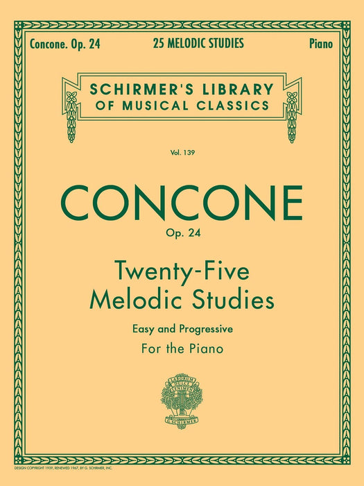 25 Melodic Studies, Op. 24 Schirmer Library of Classics Volume 139 Piano Solo 鋼琴 獨奏 | 小雅音樂 Hsiaoya Music
