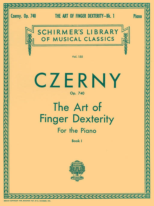 Art of Finger Dexterity, Op. 740 - Book 1 Schirmer Library of Classics Volume 155 Piano Technique 徹爾尼 鋼琴 | 小雅音樂 Hsiaoya Music