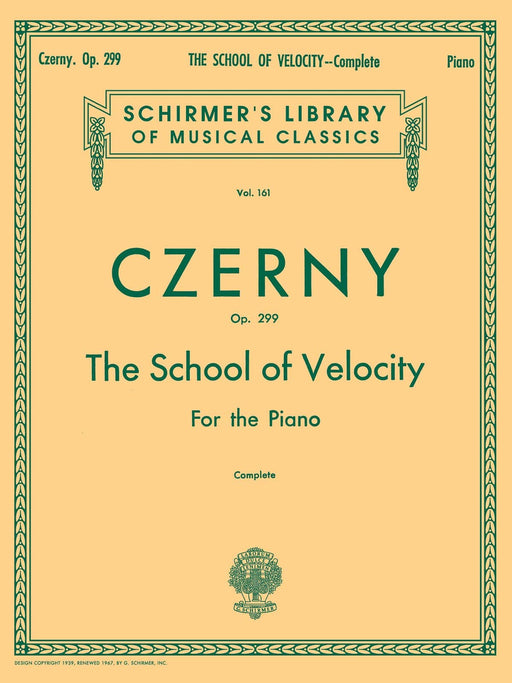School of Velocity, Op. 299 (Complete) Schirmer Library of Classics Volume 161 Piano Technique 徹爾尼 鋼琴 | 小雅音樂 Hsiaoya Music