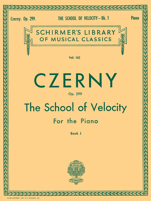 School of Velocity, Op. 299 - Book 1 Schirmer Library of Classics Volume 162 Piano Technique 徹爾尼 鋼琴 | 小雅音樂 Hsiaoya Music