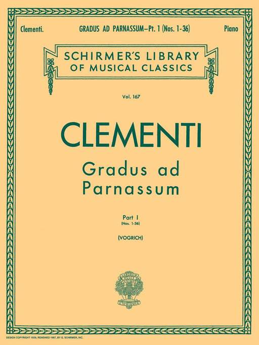 Gradus Ad Parnassum - Book 1 Schirmer Library of Classics Volume 167 Piano Solo 克雷門悌穆奇歐 鋼琴 獨奏 | 小雅音樂 Hsiaoya Music