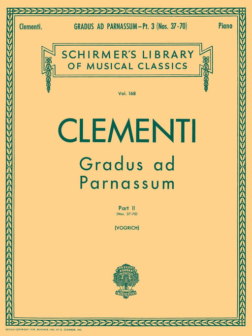 Gradus Ad Parnassum - Book 2 Schirmer Library of Classics Volume 168 Piano Solo 克雷門悌穆奇歐 鋼琴 獨奏 | 小雅音樂 Hsiaoya Music