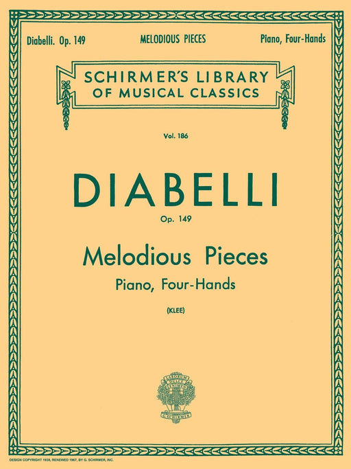 28 Melodious Pieces on 5 Notes, Op. 149 Schirmer Library of Classics Volume 186 Piano Duet 迪亞貝里 小品 四手聯彈 | 小雅音樂 Hsiaoya Music