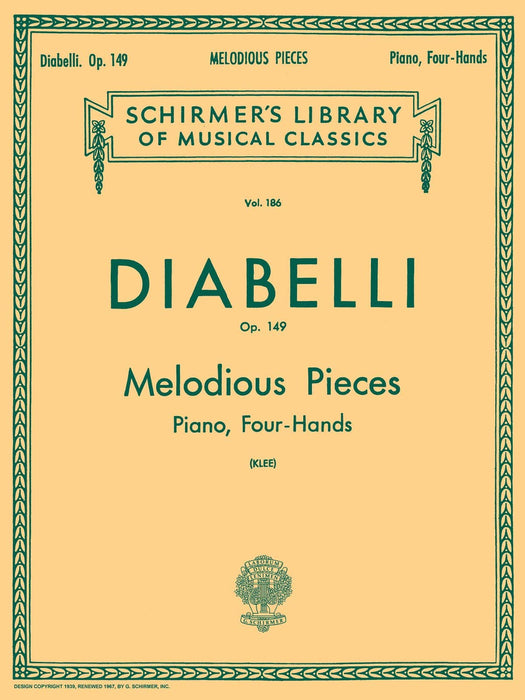28 Melodious Pieces on 5 Notes, Op. 149 Schirmer Library of Classics Volume 186 Piano Duet 迪亞貝里 小品 四手聯彈 | 小雅音樂 Hsiaoya Music