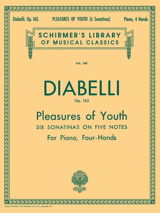Pleasures of Youth (6 Sonatinas on 5 Notes), Op. 163 Schirmer Library of Classics Volume 188 Piano Duet 迪亞貝里 小奏鳴曲 四手聯彈 | 小雅音樂 Hsiaoya Music