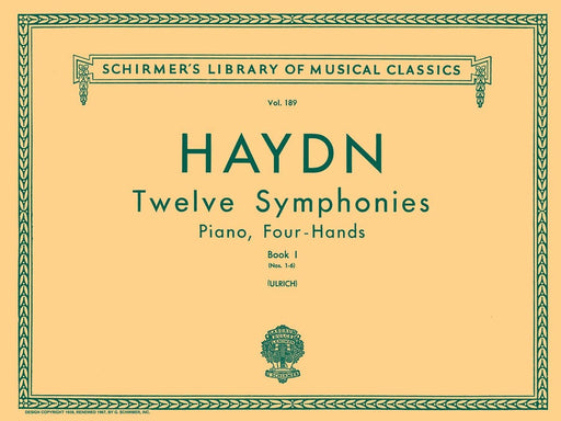 12 Symphonies, Book 1 Schirmer Library of Classics Volume 189 Piano Duet 四手聯彈 | 小雅音樂 Hsiaoya Music