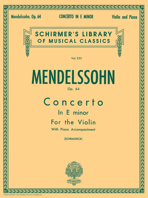 Concerto in E minor, Op. 64 Schirmer Library of Classics Volume 235 協奏曲 | 小雅音樂 Hsiaoya Music