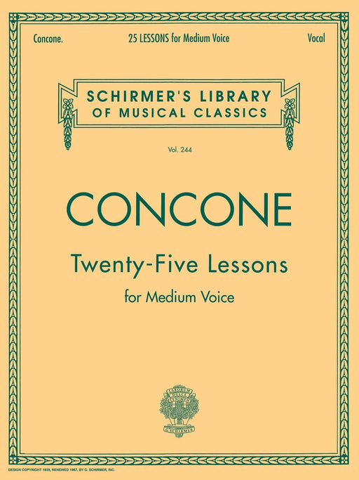 25 Lessons, Op. 10 Schirmer Library of Classics Volume 244 Medium Voice | 小雅音樂 Hsiaoya Music