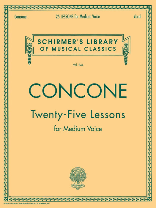 25 Lessons, Op. 10 Schirmer Library of Classics Volume 244 Medium Voice | 小雅音樂 Hsiaoya Music