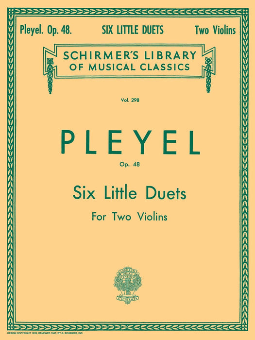 Six Little Duets, Op. 48 Schirmer Library of Classics Volume 298 for Violin 普雷耶爾 二重奏 小提琴 | 小雅音樂 Hsiaoya Music