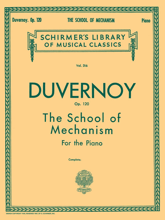 School of Mechanism, Op. 120 Schirmer Library of Classics Volume 316 Piano Technique 鋼琴 | 小雅音樂 Hsiaoya Music