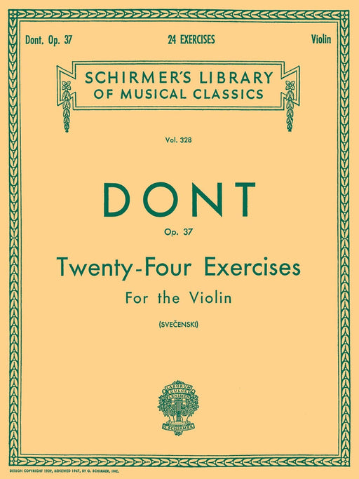 24 Exercises, Op 37 Schirmer Library of Classics Volume 328 Violin Method 董特 練習曲 小提琴 | 小雅音樂 Hsiaoya Music