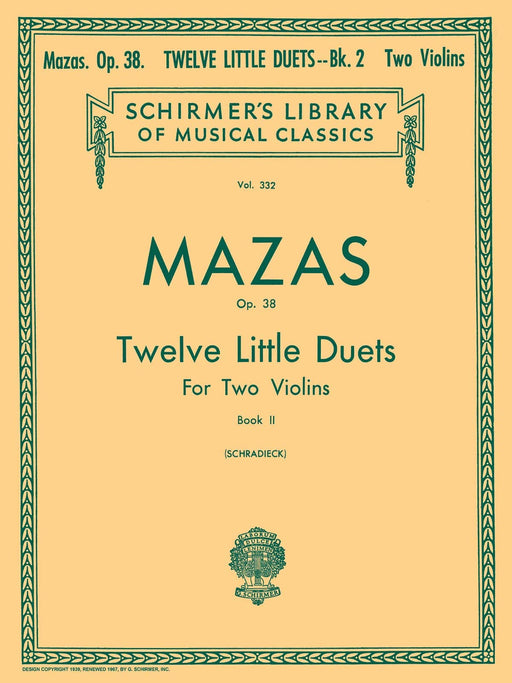 12 Little Duets, Op. 38 - Book 2 Schirmer Library of Classics Volume 332 二重奏 | 小雅音樂 Hsiaoya Music