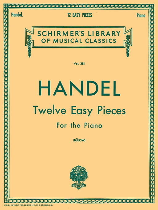 12 Easy Pieces Schirmer Library of Classics Volume 381 Piano Solo 小品 鋼琴 獨奏 | 小雅音樂 Hsiaoya Music