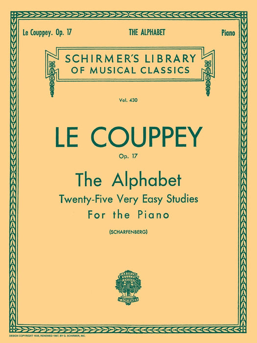 Alphabet, Op. 17 (25 Very Easy Studies) Schirmer Library of Classics Volume 430 Piano Technique 鋼琴 | 小雅音樂 Hsiaoya Music