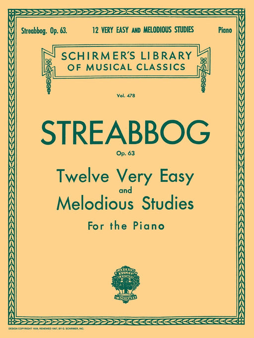 12 Very Easy and Melodious Studies, Op. 63 (Grade 1) Schirmer Library of Classics Volume 478 Piano Technique 鋼琴 | 小雅音樂 Hsiaoya Music