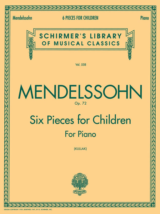 6 Pieces for Children, Op. 72 Schirmer Library of Classics Volume 558 Piano Solo 小品 鋼琴 獨奏 | 小雅音樂 Hsiaoya Music