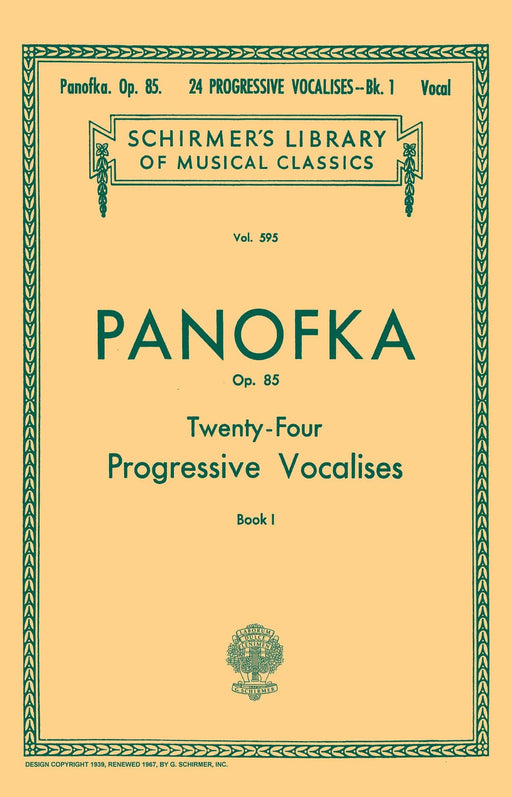 24 Progressive Vocalises, Op. 85 - Book 1 Schirmer Library of Classics Volume 595 Voice Technique | 小雅音樂 Hsiaoya Music