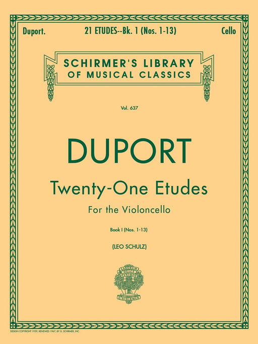 21 Etudes - Book 1 Schirmer Library of Classics Volume 637 Cello Solo 練習曲 大提琴 獨奏 | 小雅音樂 Hsiaoya Music
