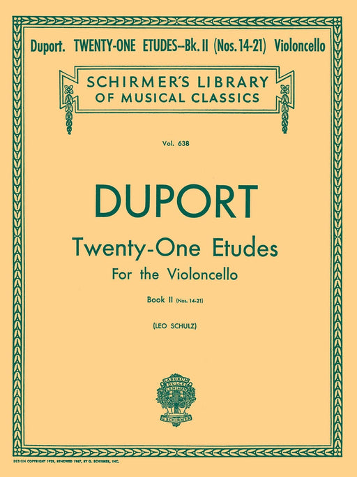 21 Etudes - Book 2 Schirmer Library of Classics Volume 638 Cello Solo 練習曲 大提琴 獨奏 | 小雅音樂 Hsiaoya Music
