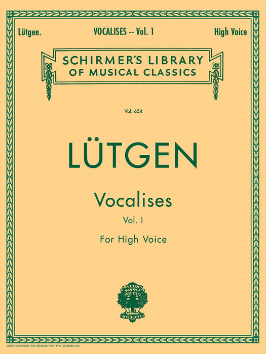 Vocalises (20 Daily Exercises) - Book I Schirmer Library of Classics Volume 654 High Voice 每日練習 高音 | 小雅音樂 Hsiaoya Music