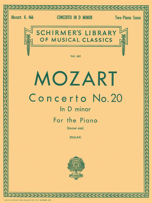 Concerto No. 20 in D Minor, K.466 Schirmer Library of Classics Volume 661 National Federation of Music Clubs 2014-2016 Piano Duets 莫札特 協奏曲 鋼琴 二重奏 | 小雅音樂 Hsiaoya Music