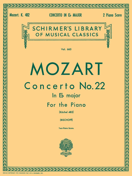 Concerto No. 22 in Eb, K.482 Schirmer Library of Classics Volume 663 National Federation of Music Clubs 2014-2016 Piano Duets 莫札特 協奏曲 鋼琴 二重奏 | 小雅音樂 Hsiaoya Music