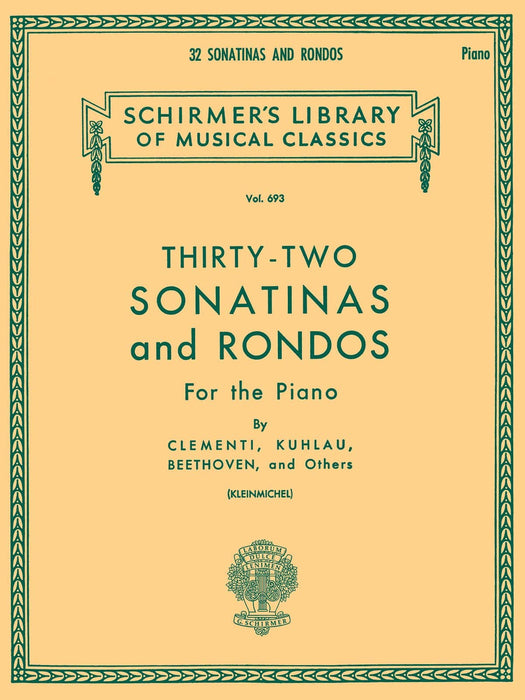 32 Sonatinas and Rondos Schirmer Library of Classics Volume 693 Piano Solo 小奏鳴曲 迴旋曲 鋼琴 獨奏 | 小雅音樂 Hsiaoya Music