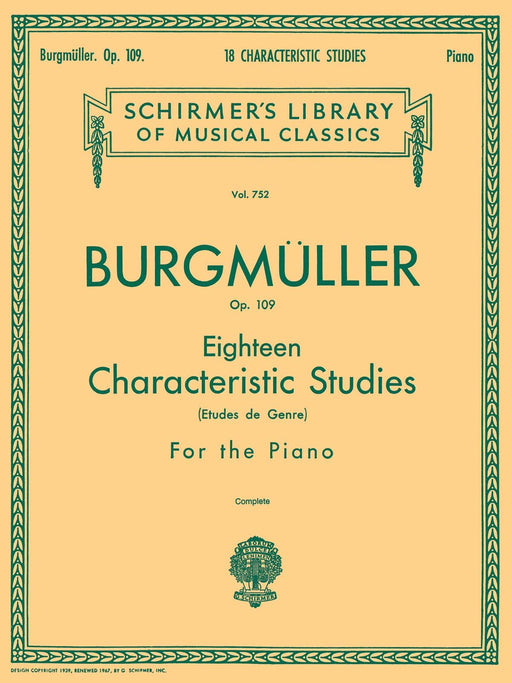 18 Characteristic Studies, Op. 109 Schirmer Library of Classics Volume 752 Piano Solo 鋼琴 獨奏 | 小雅音樂 Hsiaoya Music