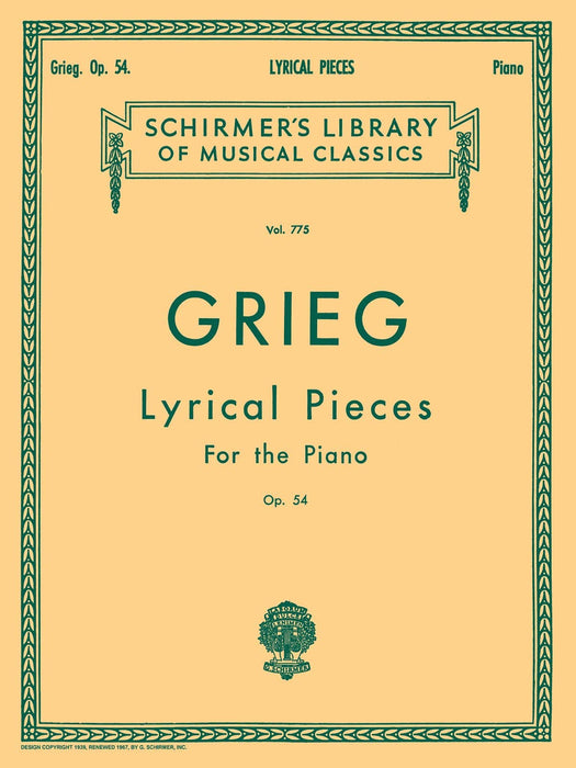 Lyrical Pieces, Op. 54 Schirmer Library of Classics Volume 775 Piano Solo 葛利格 小品 鋼琴 獨奏 | 小雅音樂 Hsiaoya Music